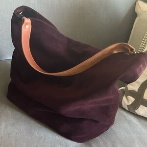 Parker Thatch Oxblood Suede New Jane Handbag